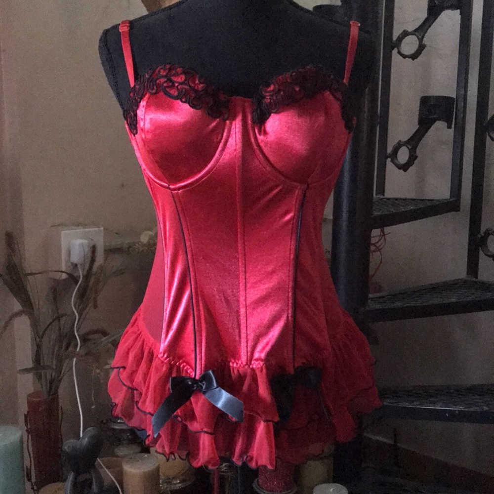 Frederick’s of Hollywood Red Corset Bustier